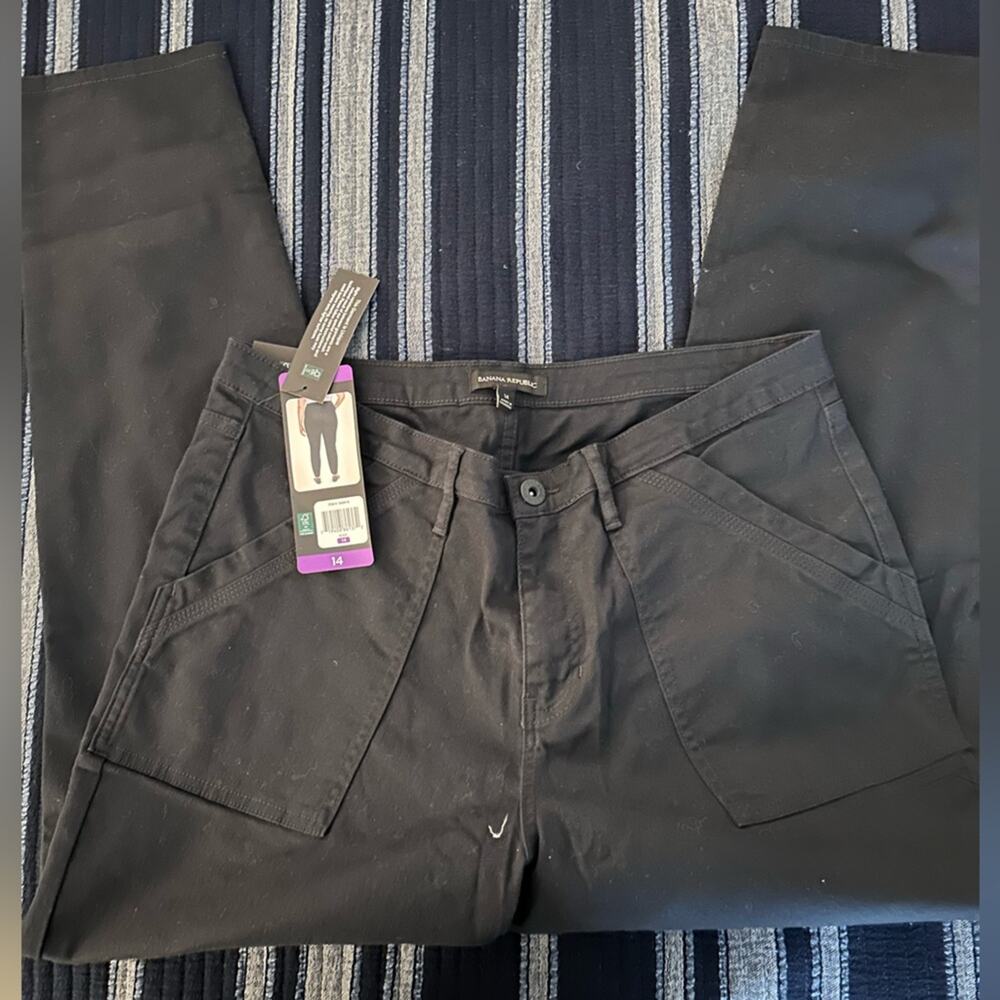 Banana Republic Women’s Black Pants new High Rise Twill New Size 14 - Picture 7 of 8